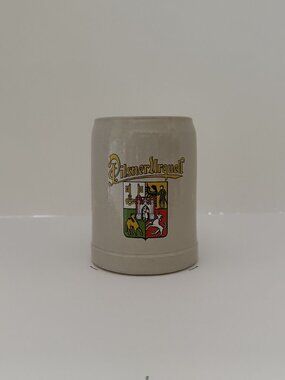 German Beer Stoneware Mug Pilsner Urquell Vintage purchase in West Germany '80's